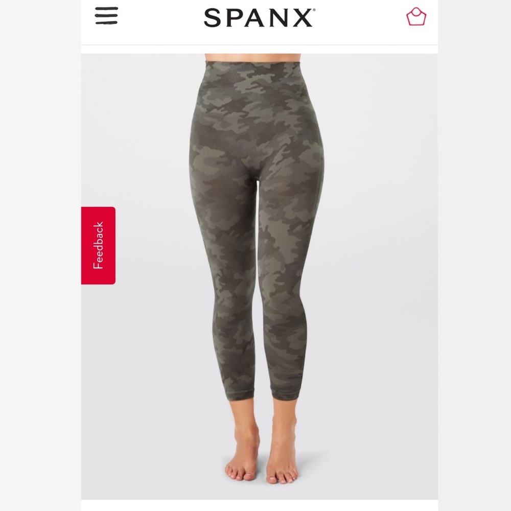spanx cropped camo leggings
